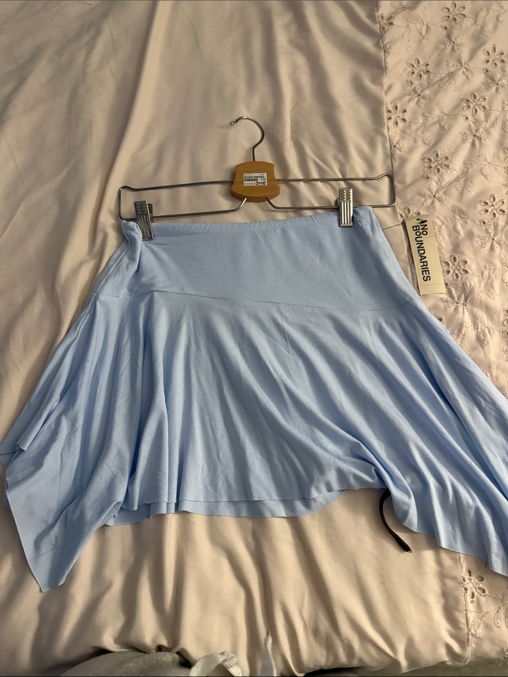 No Boundaries Sky Blue Circle Skater Skirt